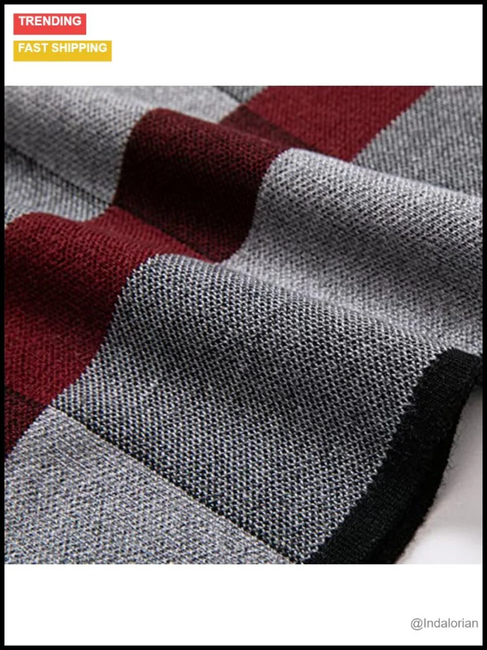 Merino Wool Tartan Plaid Lightweight Winter Scarf, Gift Box